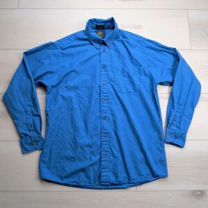 Viyella Shirt Mens L Traditional Fit Cotton Wool Long Sleeve Made in Canada